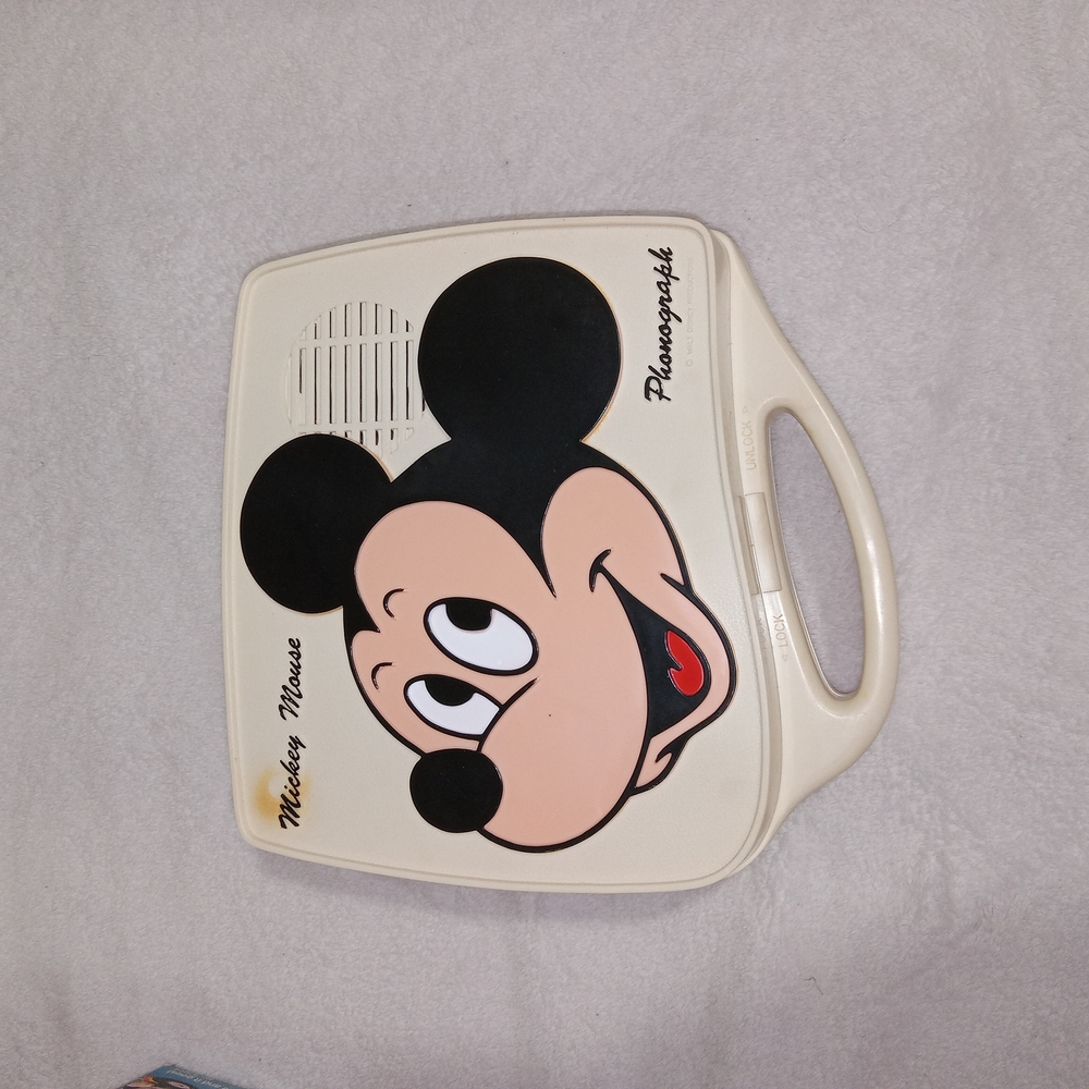 1970s VINTAGE WALT DISNEY'S MICKEY MOUSE PHONOGRAPH W/ ORIGINAL BOX UNTESTED - Picture 6 of 10